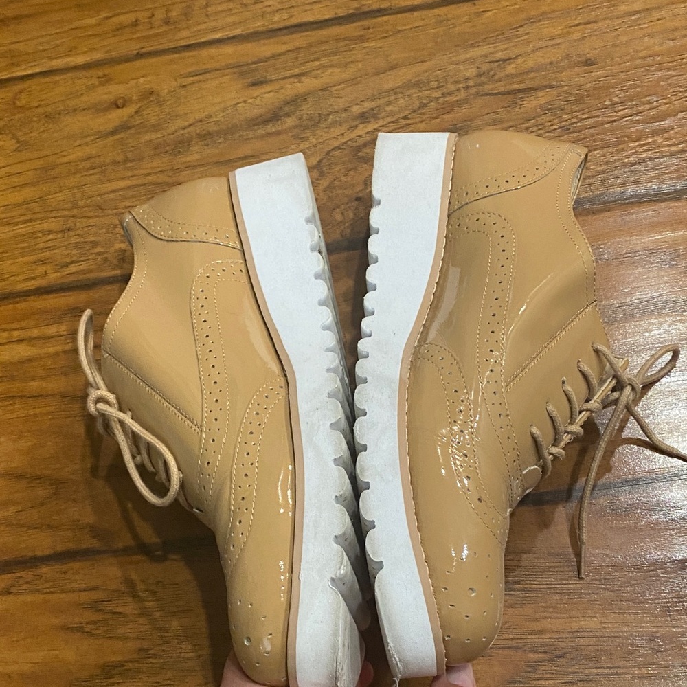 Nine west Women's Tan Oxford Shoes women’s size 9 - Picture 3 of 9